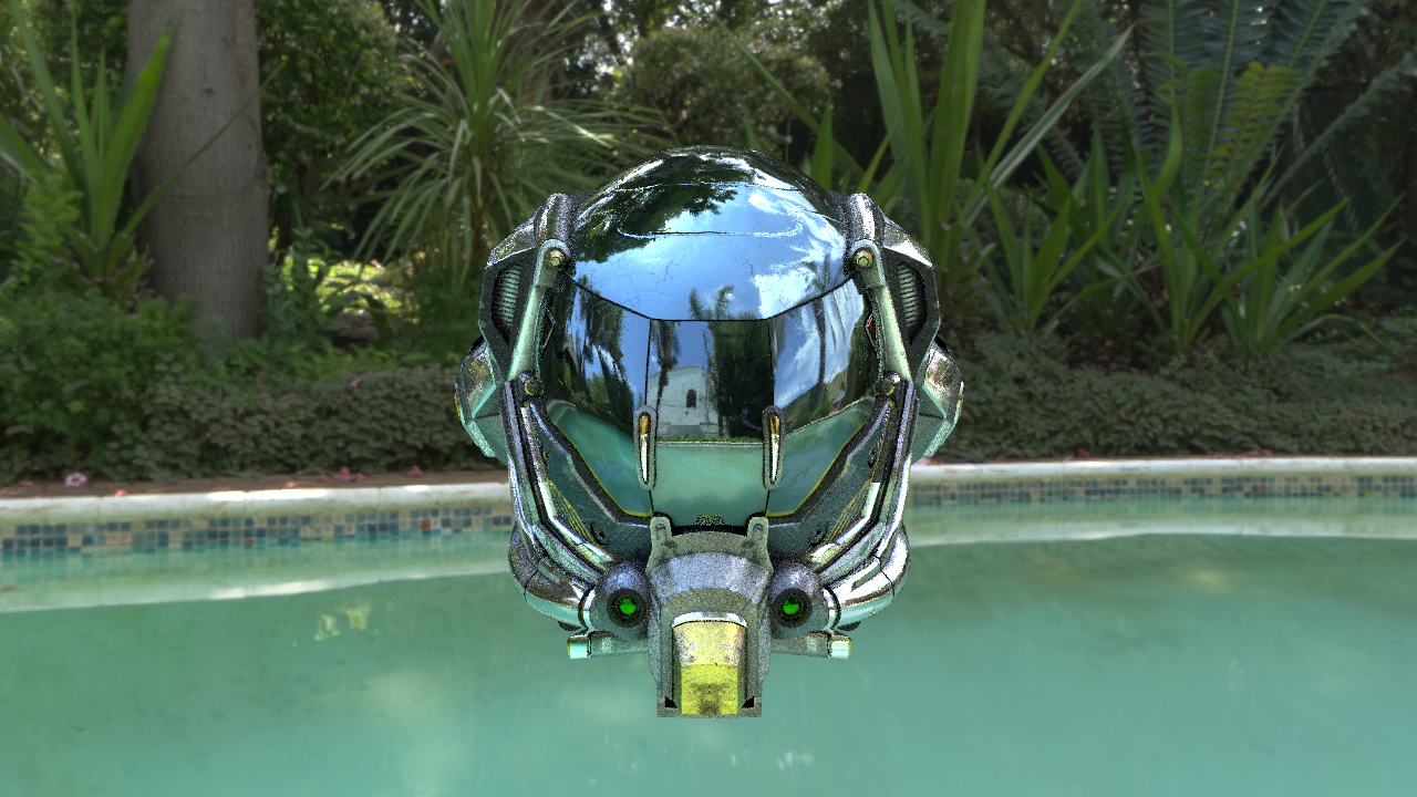 Rendered at 8 spp