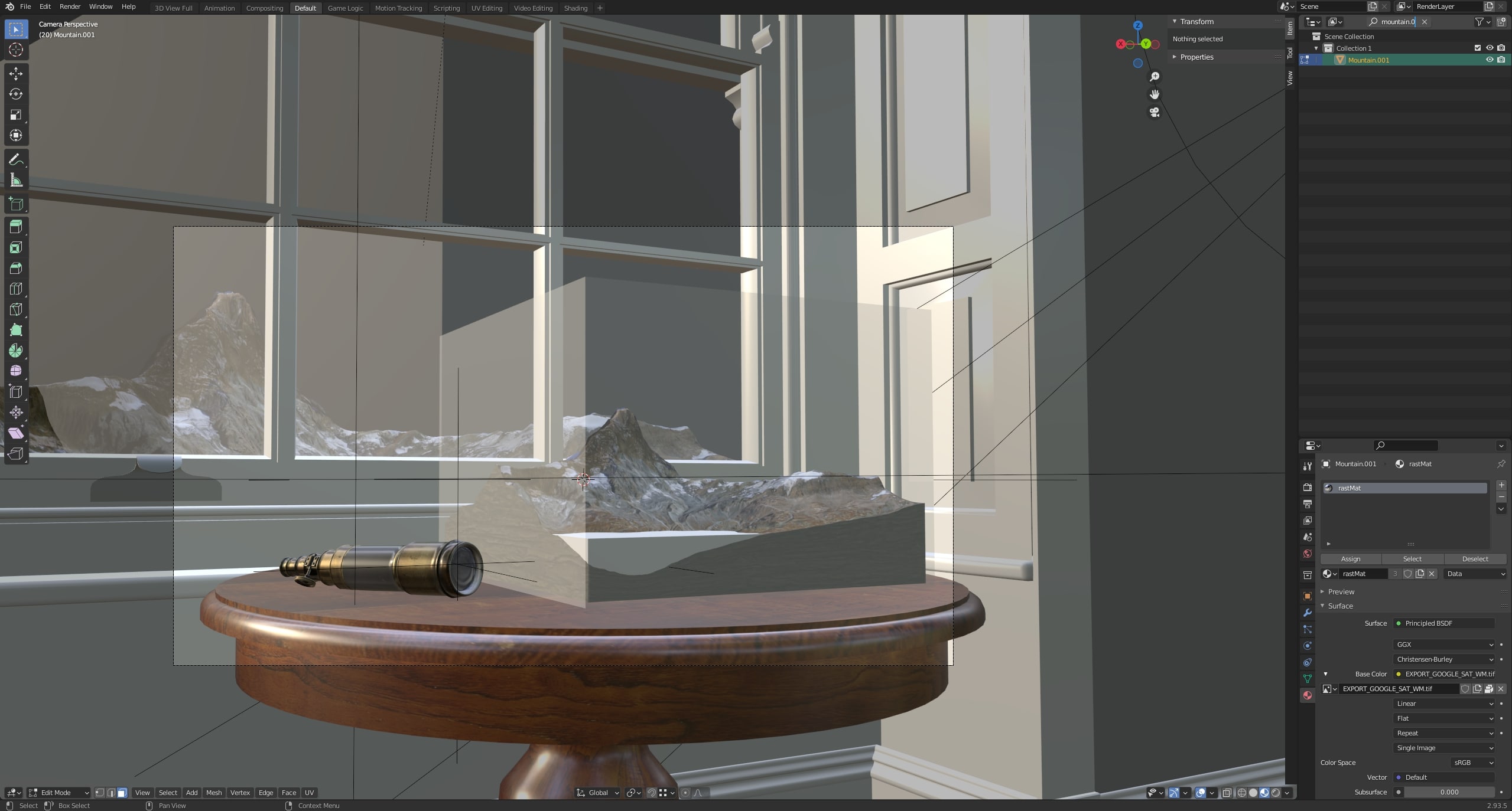 Scene in blender